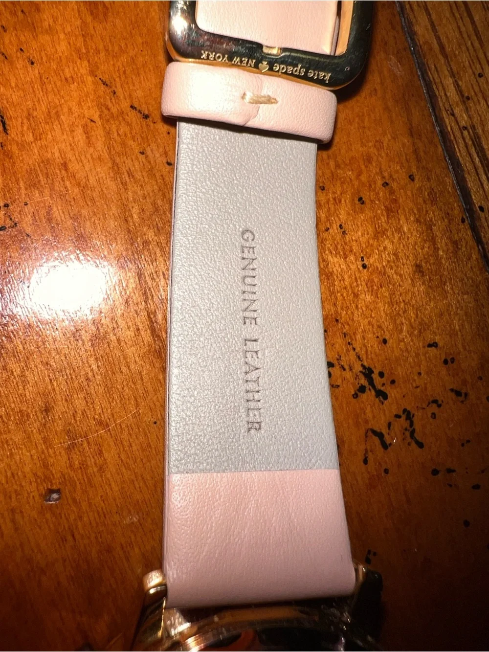 kate spade Pink and Cream Leather Strap Watch
